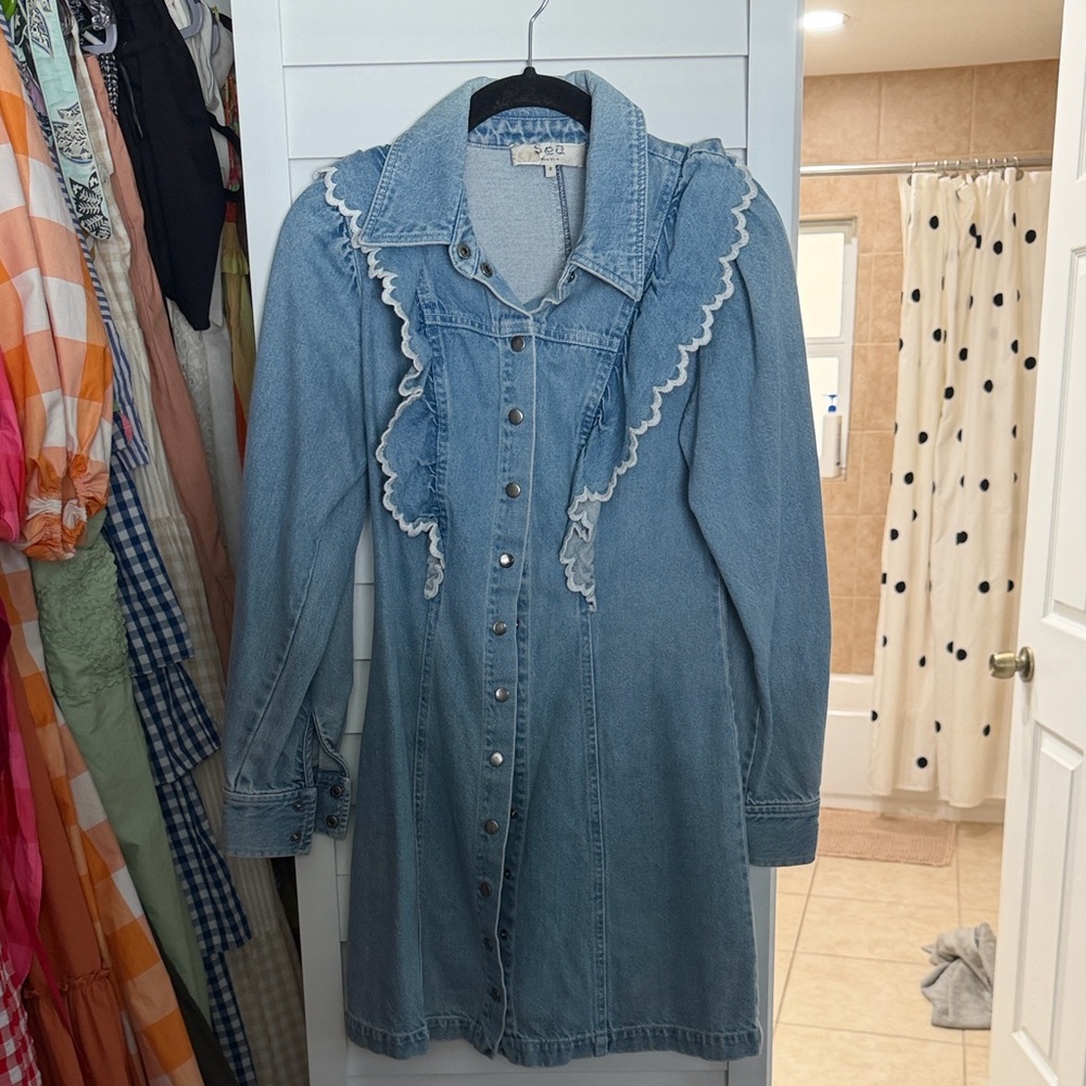 Sea New York Light Blue Denim dress